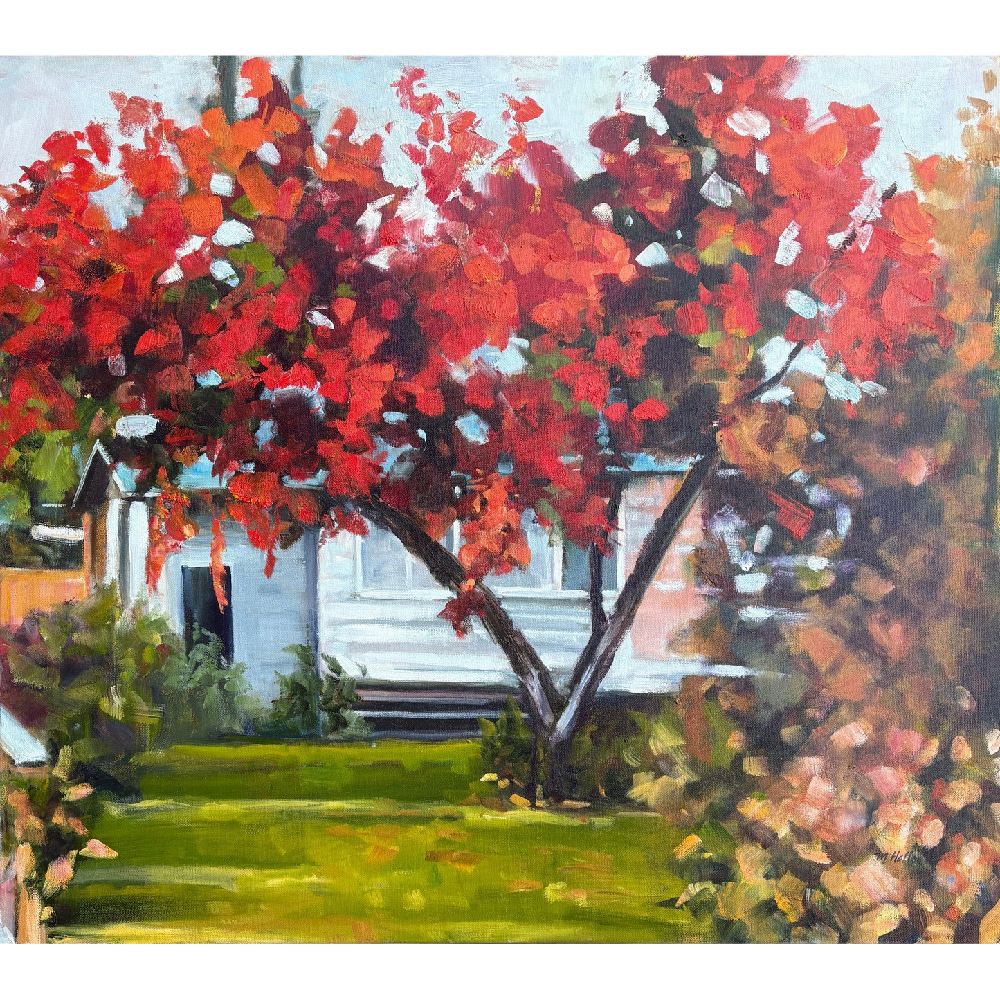 Red Tree on the Ridge
