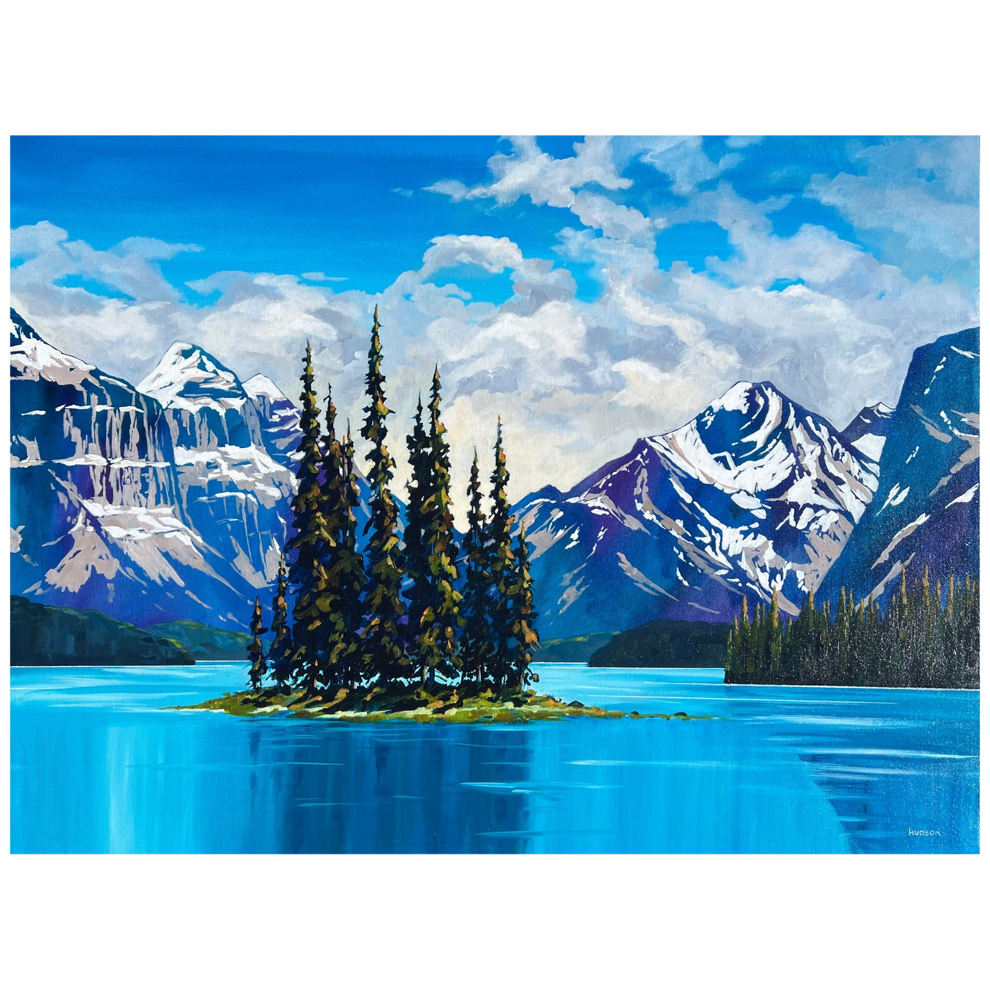 Spirit Island and Maligne Lake