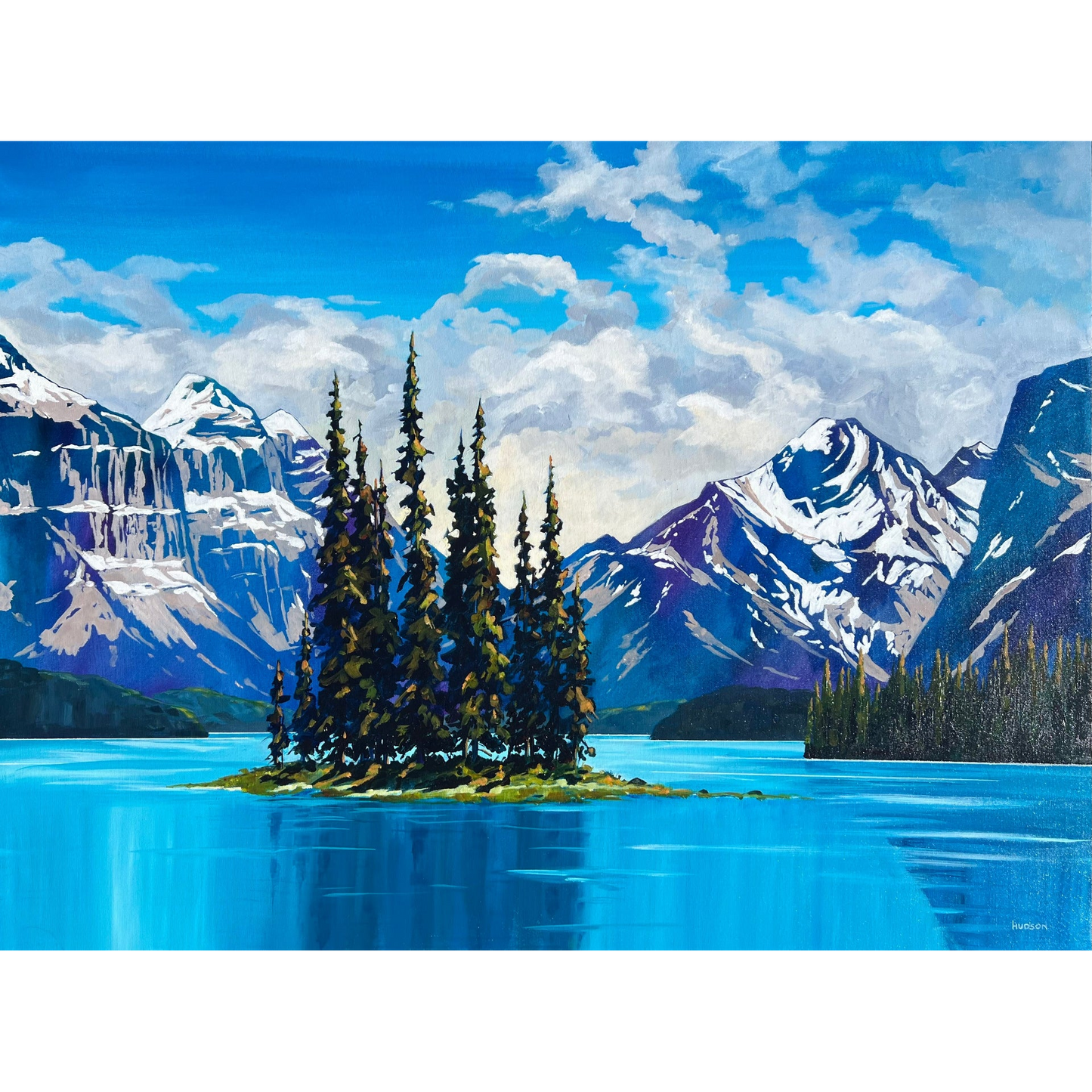 Spirit Island and Maligne Lake