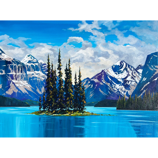 Spirit Island and Maligne Lake