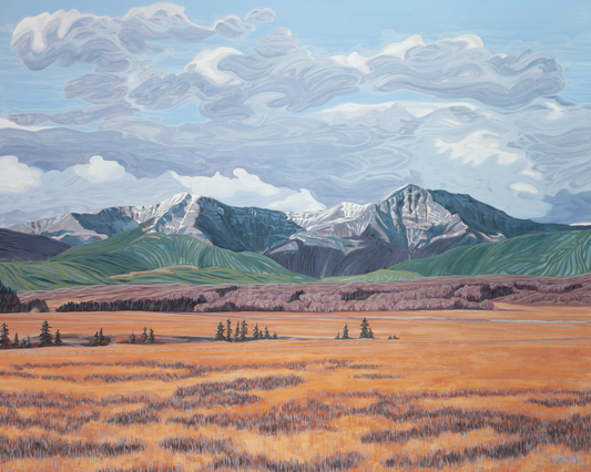 Fall Storm Brewing Over Holy Cross Mountain and Mount Head