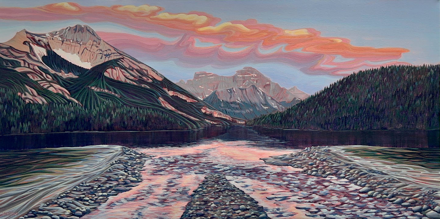 Sunset At Waterton Lake